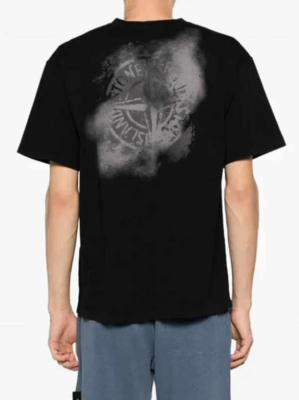 Black T-Shirt with a Logo - Image 2