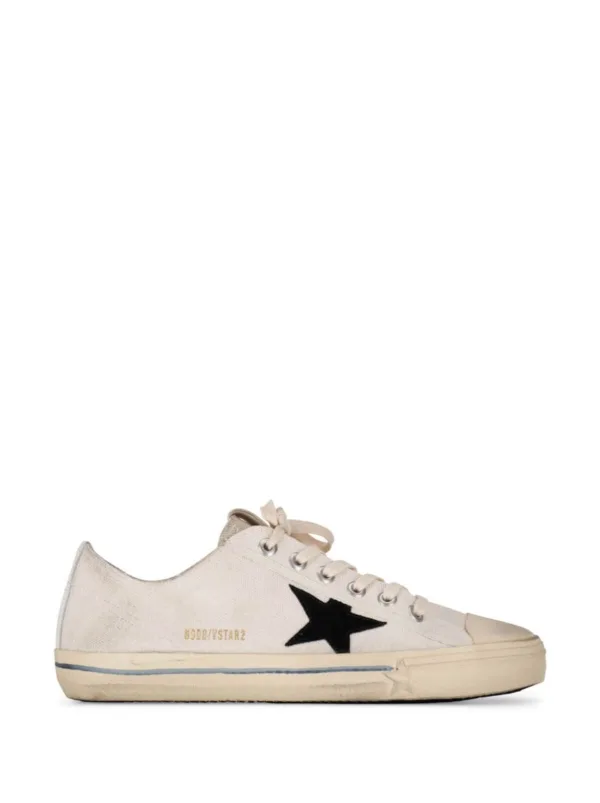 Canva Sneakers with Black Star